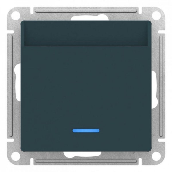  Механизм выключателя карточного 2мод. СП AtlasDesign 10А IP20 без задержки времени изумруд SchE ATN000867 