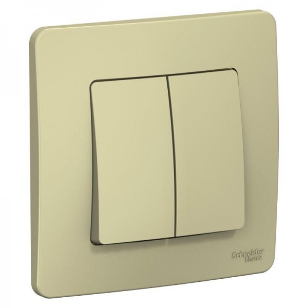  Переключатель 2-кл. СП Blanca 10А IP20 (сх. 6+6) 250В беж. SchE BLNVS106607 