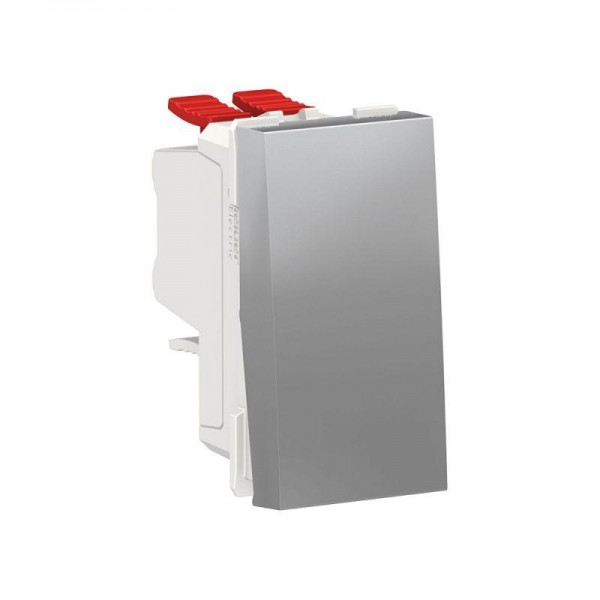  Переключатель перекрестный 1-кл. 1мод. СП Unica Modular IP21 (сх. 7) 250В 10AX алюм. SchE NU310530 