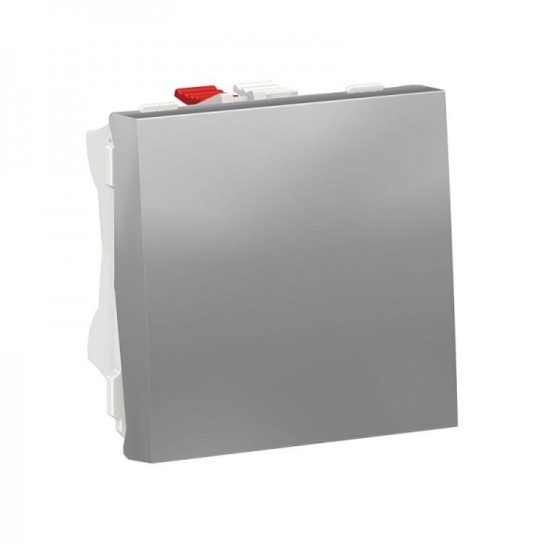  Выключатель 1-кл. 2мод. СП Unica Modular IP21 (сх. 1) 250В 10AX алюм. SchE NU320130 