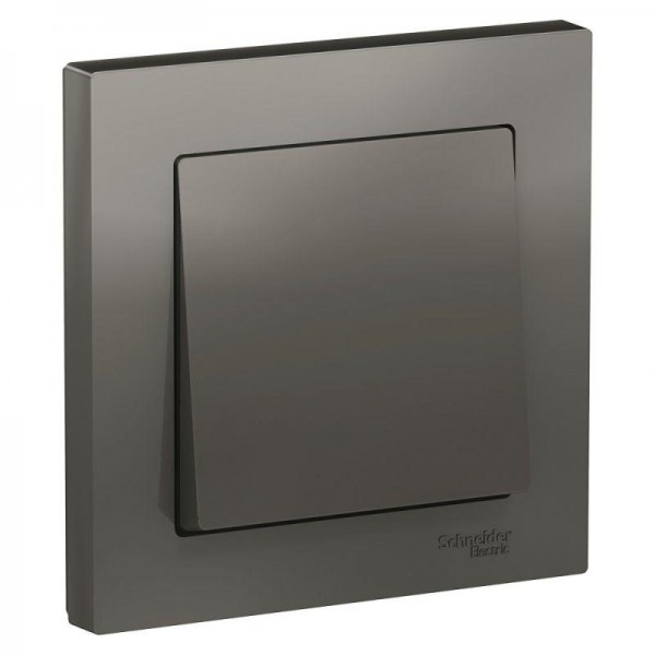  Выключатель 1-кл. СП AtlasDesign 10А IP20 (сх. 1) 10AX в сборе сталь SchE ATN000912 