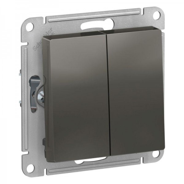  Механизм переключателя 2-кл. СП AtlasDesign 10А IP20 (сх. 6/2) 10AX сталь SchE ATN000965 