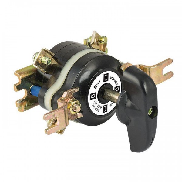 Переключатель пакетный 1-кл. 63А IP00 ПП 2-63/Н2 М3 исп.1 черн. EKF pp-2-63-1 