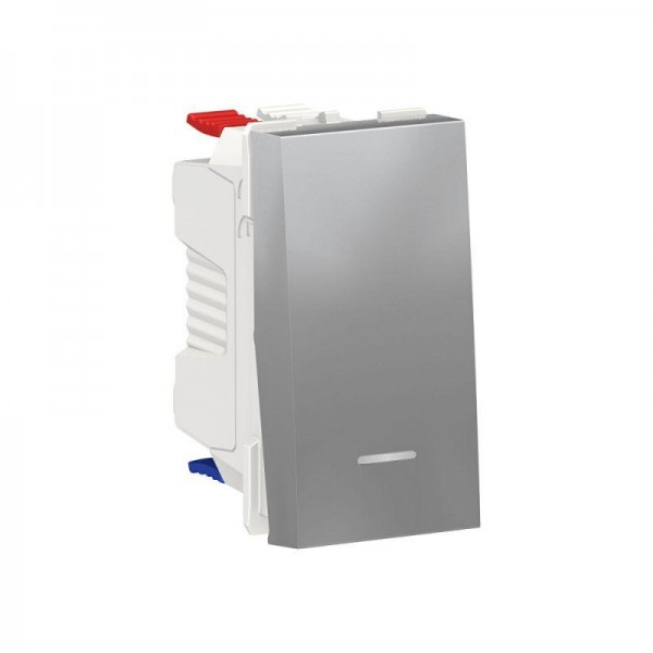  Переключатель 1-кл. 1мод. СП Unica Modular IP21 (сх. 6а) с нейтралью алюм. SchE NU310330S 