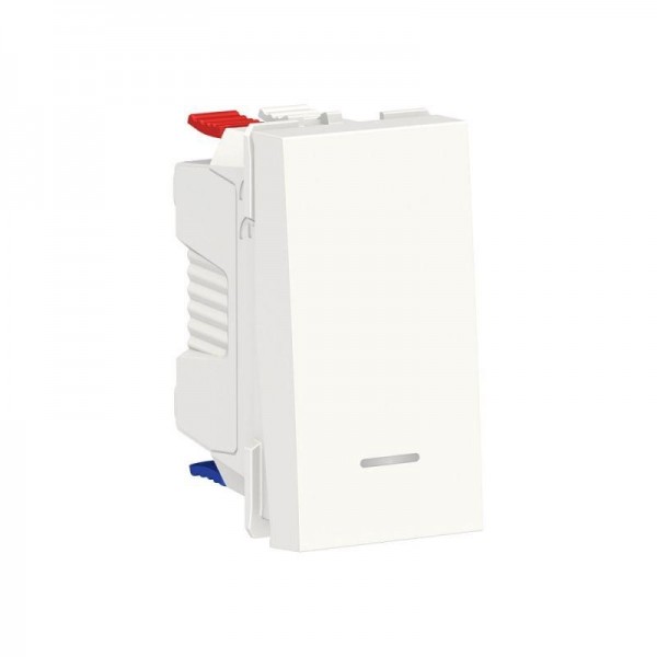  Переключатель 1-кл. 1мод. СП Unica Modular IP21 (сх. 6а) с нейтралью бел. SchE NU310318S 
