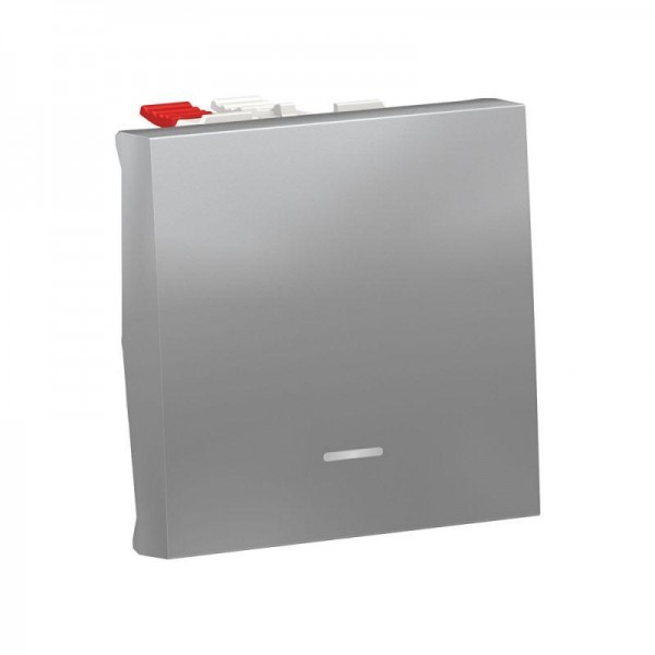  Переключатель 1-кл. 2мод. СП Unica Modular IP21 (сх. 6а) с нейтралью алюм. SchE NU320330S 