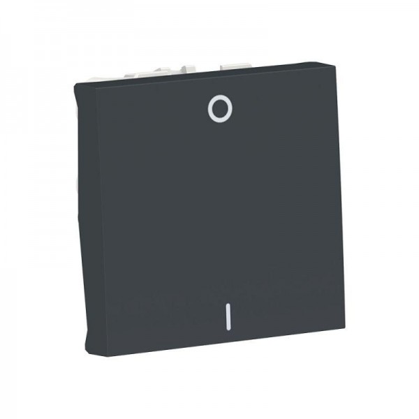  Выключатель 1-кл. 2п 2мод. СП Unica Modular IP21 (сх. 2) 250В 16AX антрацит SchE NU326254 