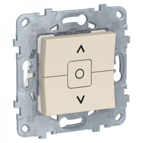  Механизм выключателя жалюзи 2-кл. 2мод. СП Unica New 6А IP21 (сх. 4) беж. SchE NU520844 