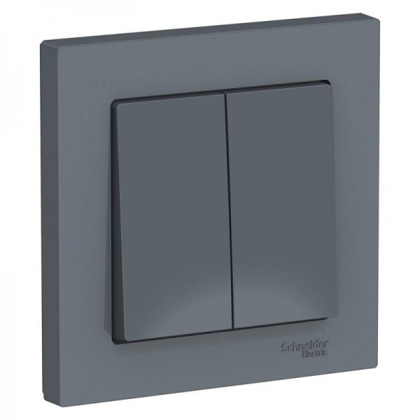  Выключатель 2-кл. СП AtlasDesign 10А IP20 (сх. 5) 10AX в сборе грифель SchE ATN000752 