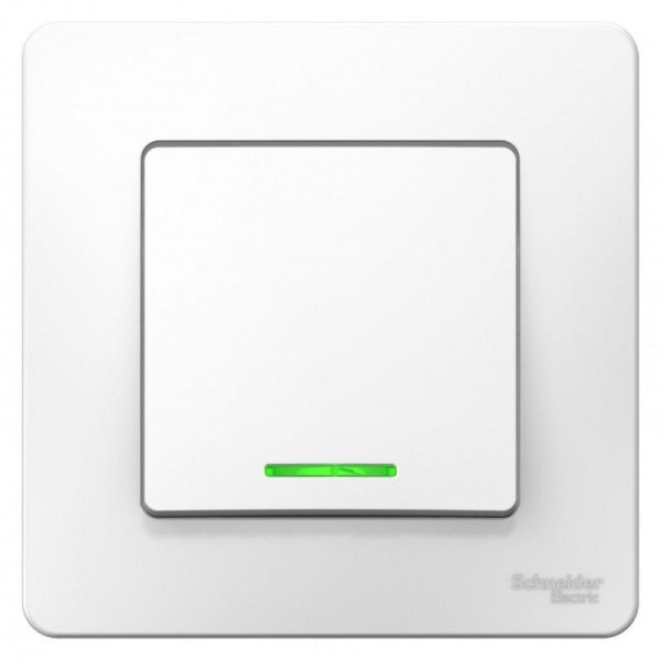  Переключатель 1-кл. СП Blanca 10А IP20 (сх. 6) 250В с подсветкой бел. SchE BLNVS010611 