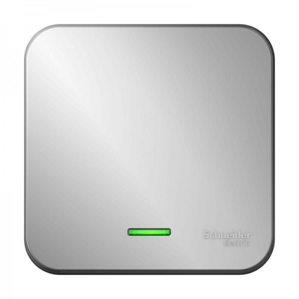  Переключатель 1-кл. ОП Blanca 10А IP20 (сх. 6) 250В с подсветкой с изолир. пластиной алюм. SchE BLNVA106113 
