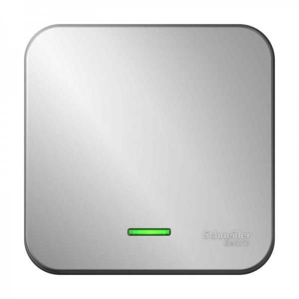  Выключатель 1-кл. ОП Blanca 10А IP20 (сх. 1) 250В с подсветкой алюм. SchE BLNVA101103 