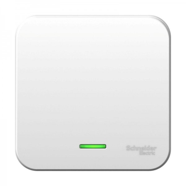  Выключатель 1-кл. ОП Blanca 6А IP20 (сх. 1) 250В с подсветкой с монтаж. пластиной бел. SchE BLNVA061121 