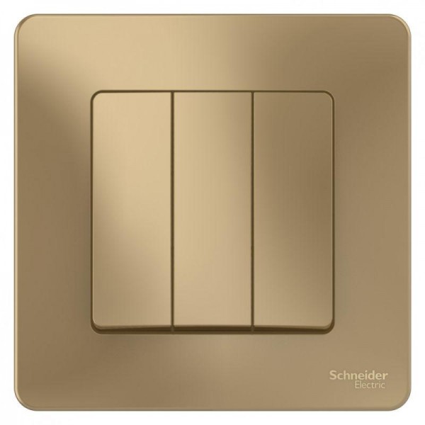  Выключатель 3-кл. СП Blanca 10А IP20 (сх. 1+1+1) 250В титан SchE BLNVS100504 