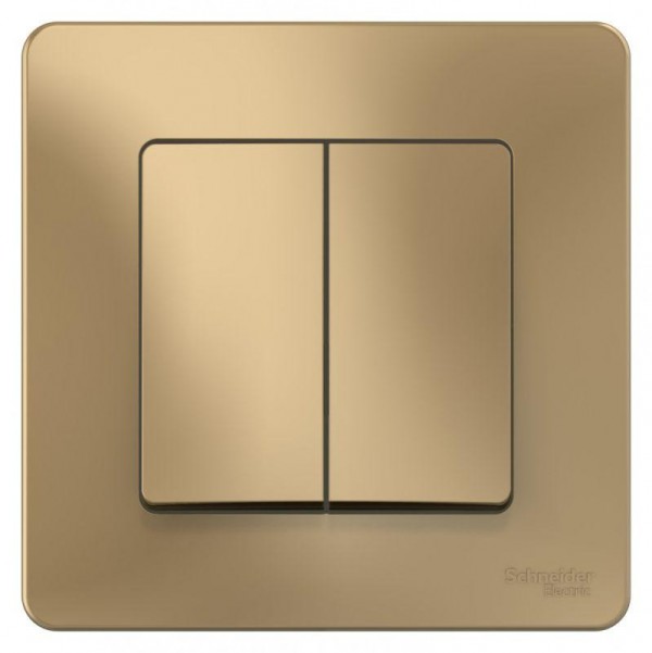  Переключатель 2-кл. СП Blanca 10А IP20 (сх. 6+6) 250В титан SchE BLNVS106604 