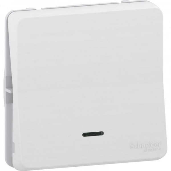  Механизм переключателя 1-кл. СП Mureva Styl 10А IP55 с подсветкой бел. SchE MUR39024 