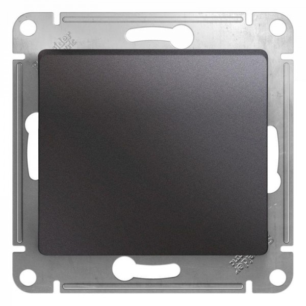  Механизм кнопки нажимного 1-кл. СП Glossa 10А IP20 (сх. 1) 10AX графит SchE GSL001315 