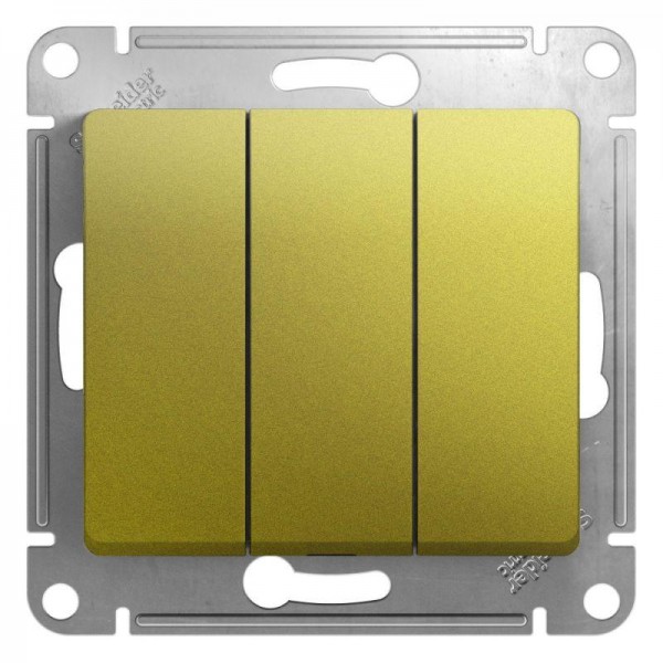  Механизм выключателя 3-кл. СП Glossa 10А IP20 (сх. 3) 10AX фисташк. SchE GSL001031 