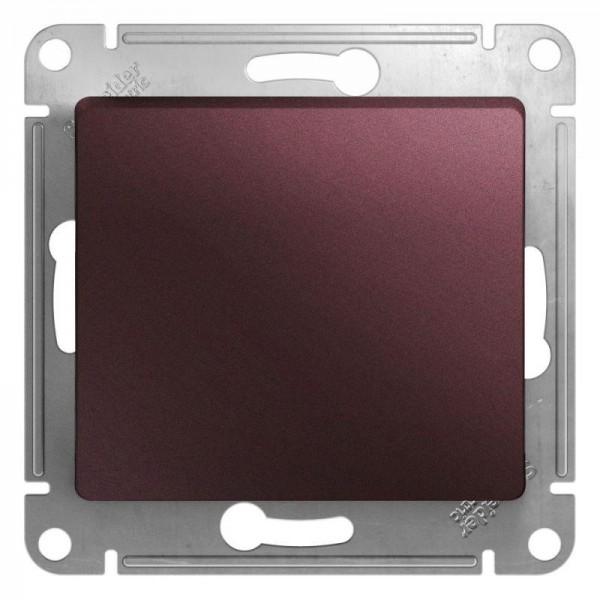  Механизм кнопки нажимного 1-кл. СП Glossa 10А IP20 (сх. 1) 10AX баклажан. SchE GSL001115 