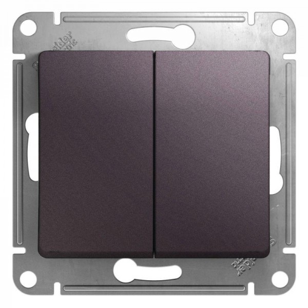  Механизм переключателя 2-кл. СП Glossa 10А IP20 (сх. 6) 10AX сиренев. туман SchE GSL001465 