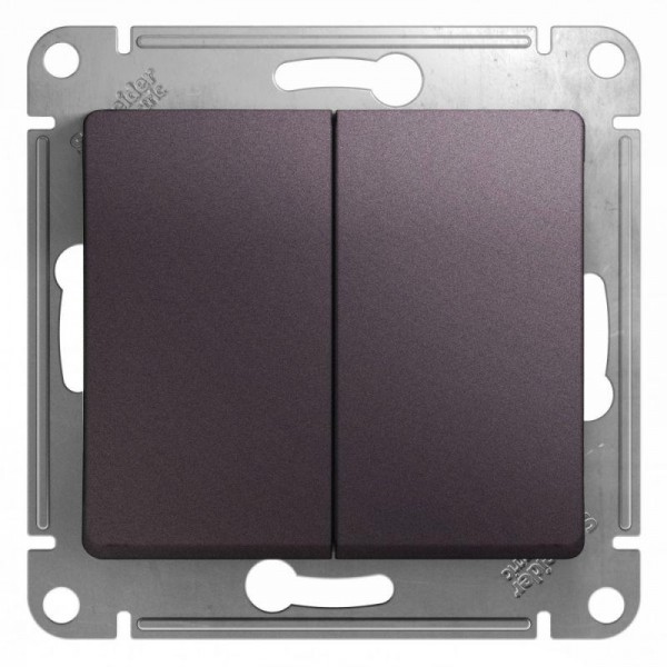  Механизм выключателя 2-кл. СП Glossa 10А IP20 (сх. 5) 10AX сиренев. туман SchE GSL001451 