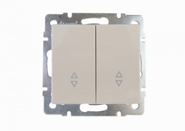  Выключатель проходной 2-кл. СП Рейн IP20 крем. LEZARD 703-0388-106 