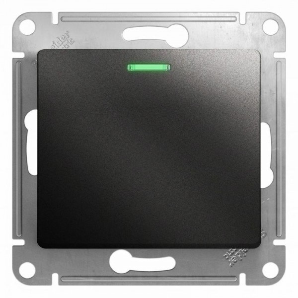  Механизм переключателя 1-кл. СП Glossa 10А IP20 (сх. 6а) 10AX с подсветкой антрацит SchE GSL000763 