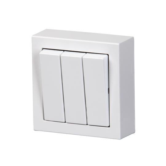  Выключатель 3-кл. ОП Impressivo 16А IP20 бел. ABB 2TKA00001849 
