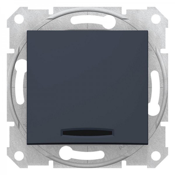  Выключатель 1-кл. СП Sedna 10А IP20 (сх. 1) 250В с красн. индикацией графит SchE SDN0400370 