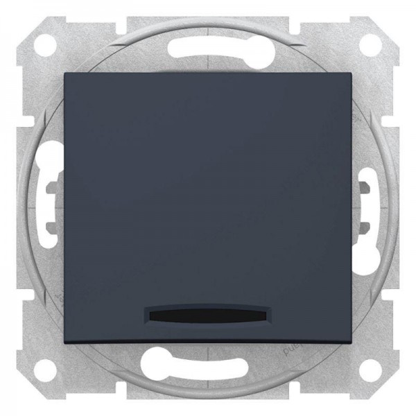  Переключатель перекрестный 1-кл. СП Sedna 10А IP20 (сх. 7а) 250В с подсветкой графит SchE SDN0501170 