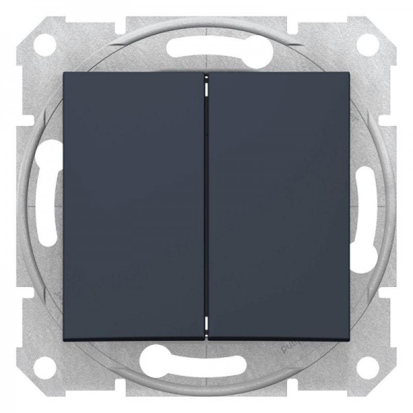  Переключатель 2-кл. СП Sedna 10А IP20 (сх. 6+6) 250В графит SchE SDN0600170 