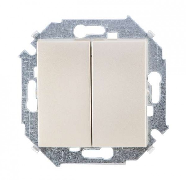  Механизм выключателя 2-кл. СП Simon 15 10А IP20 винт. зажим шампань Simon 1591398-034 