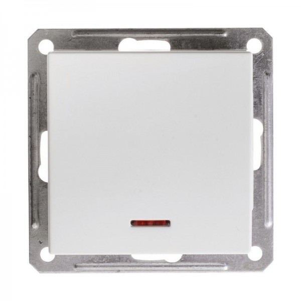  Механизм переключателя 1-кл. СП W59 Aqua 16А IP44 250В 16AX с подсветкой бел. SchE VS616-157B-1-86 