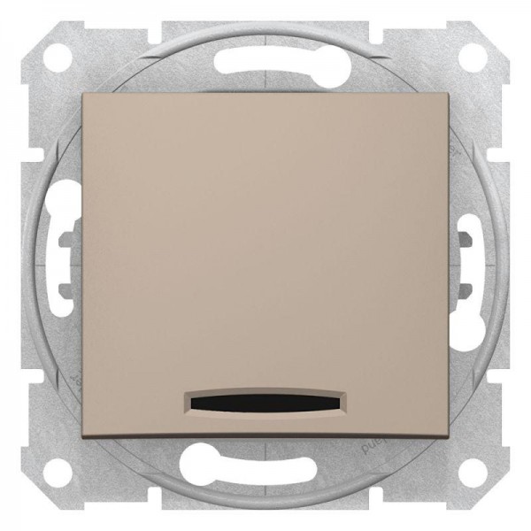  Механизм выключателя 1-кл. СП Sedna 10А IP20 (сх. 1а) 250В с подсветкой титан SchE SDN1400168 