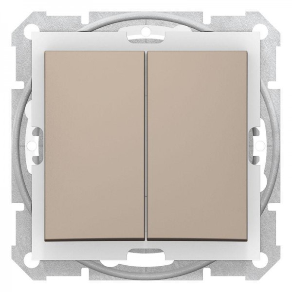  Выключатель 2-кл. СП Sedna 10А IP44 (сх. 5) 250В титан SchE SDN0300468 