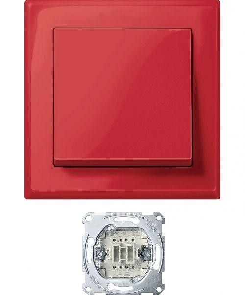  Выключатель 1-кл. СП Merten Jumbo 10А IP20 большой красн. SchE MTN3341-1406 