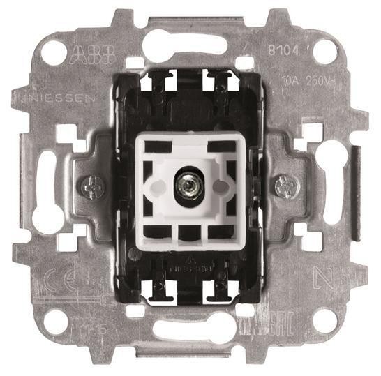  Механизм переключателя 1-кл. 2мод. СП 10А IP20 250В с контрол. подсветкой ABB 2CLA810250A1001 