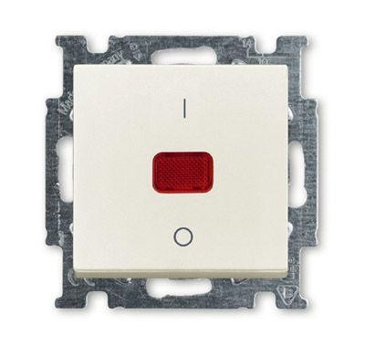  Выключатель 1-кл. 2п СП Basic 55 20А IP20 с клавишей сл. кость ABB 2CKA001020A0090 