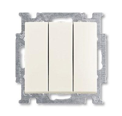  Механизм выключателя 3-кл. 1п СП Basic 55 16А IP20 250В с клавишей chalet-white ABB 2CKA001012A2183 