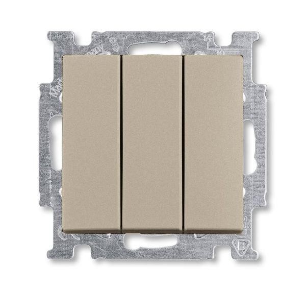  Механизм выключателя 3-кл. 1п СП Basic 55 16А IP20 250В с клавишей шампань ABB 2CKA001012A2163 