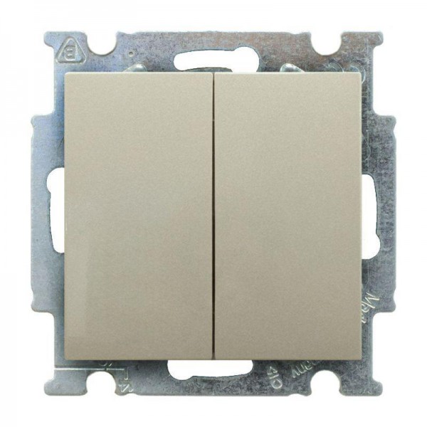  Механизм переключателя 2-кл. 1п СП Basic 55 10А IP20 с клавишей шампань ABB 2CKA001012A2171 