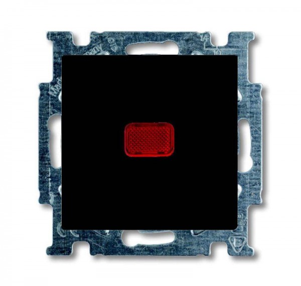  Механизм переключателя 1-кл. 1п СП Basic 55 10А IP20 с клавишей с линзой подсветки с неон. лампой с N-клеммой chateau-black ABB 2CKA001012A2180 