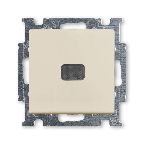  Выключатель 1-кл. 1п СП Basic 55 10А IP20 с клавишей с подсветкой сл. кость ABB 2CKA001012A2156 
