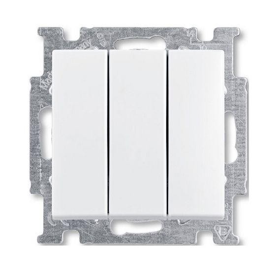  Выключатель 3-кл. 1п СП Basic 55 16А IP20 с клавишей альп. бел. ABB 2CKA001012A2155 