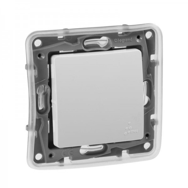  Механизм переключателя 1-кл. СП Etika Plus 10А IP44 250В 10AX бел. Leg 672200 