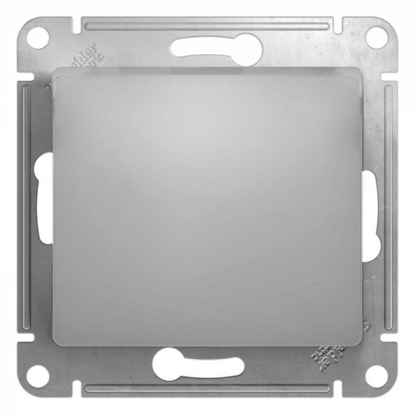  Механизм кнопки нажимного 1-кл. СП Glossa 10А IP20 (сх. 1) 10AX алюм. SchE GSL000315 