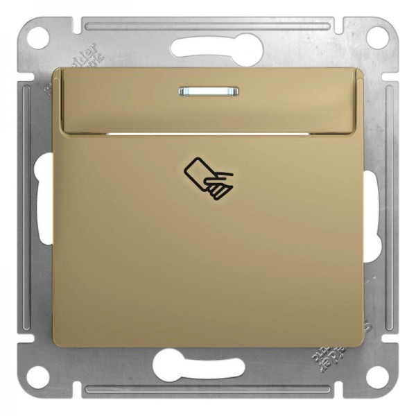  Механизм выключателя карточного 1-кл. СП Glossa 10А IP20 (сх. 6) титан SchE GSL000469 