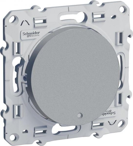  Механизм переключателя 1-кл. СП Odace 10А IP21 с LED-подсветкой алюм. SchE S53R263 