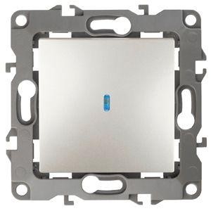  Механизм выключателя 1-кл. СП Эра12 10А IP20 12-1102-15 250В 10AX с подсветкой перламутр Эра Б0019427 