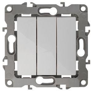  Механизм выключателя 3-кл. СП Эра12 10А IP20 12-1107-01 250В 10AX бел. Эра Б0014669 